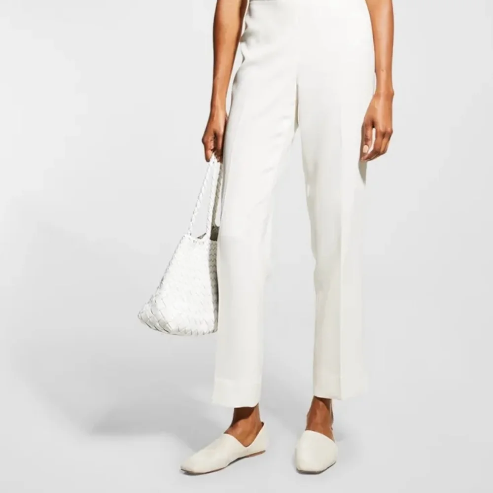 Lafayette 148 New York Bleecker Slim-Leg Pants | Cream | Reg. $598 | $150 - Picture 6 of 11